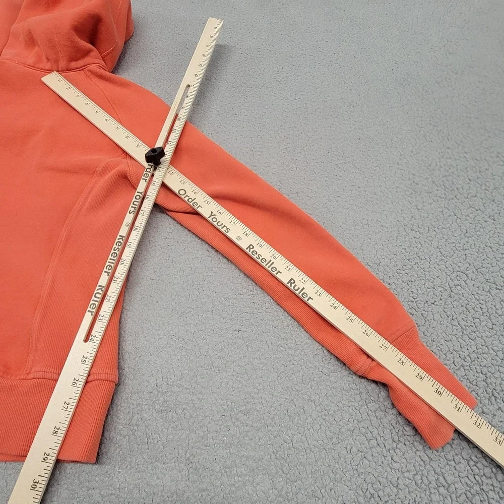 Lululemon Scuba Hoodie Womens Small Orange Full Zip Fleece Slim‎ Fit Sweatshirt